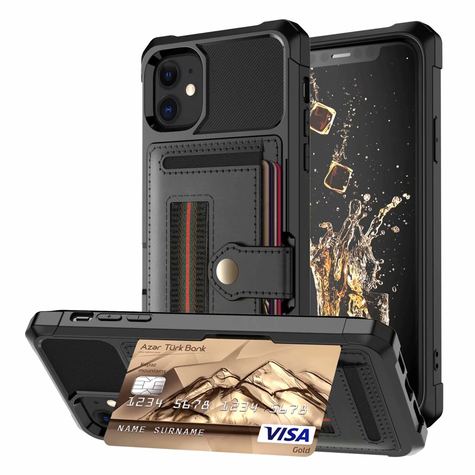 Роскошный чехол-кошелек Fundas для iPhone 11 Pro Max, чехол для iPhone 6, 6s, 8, 7 Plus, X, XR, XS MAX, кожаный чехол для задней панели телефона s Capinha Shell