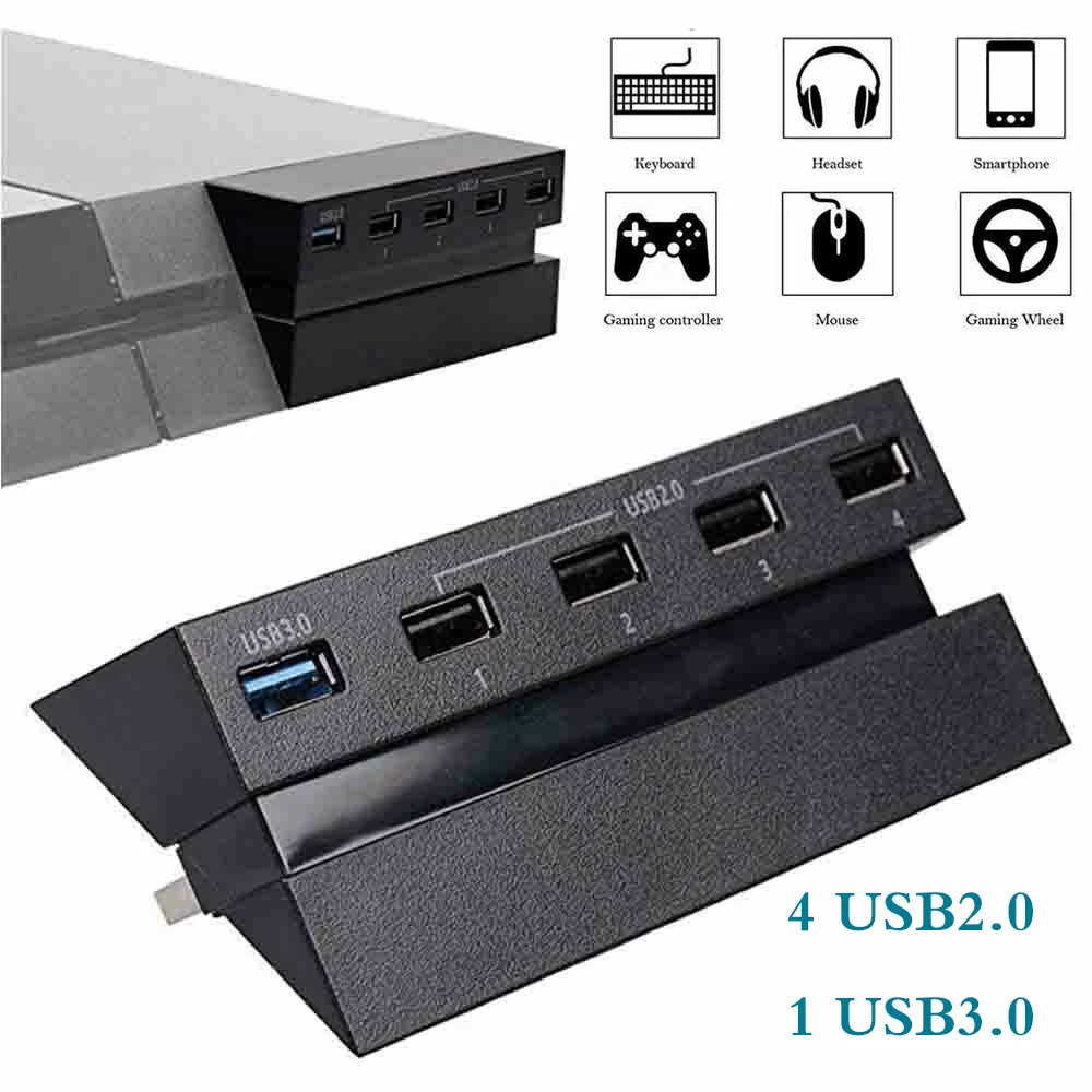 5-Порты и разъёмы USB 3,0 2,0 высокоскоростной адаптер PS4 эспандер концентратор консоли Выход сигнала для sony Playstation 4 DC5V из АБС-пластика