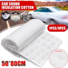 1/4 stücke 50x80cm Auto Schallschutz Baumwolle Schallschutz Lärm Trittschalldämmung Matte Selbst Klebstoff Wasserdicht Flammschutzmittel