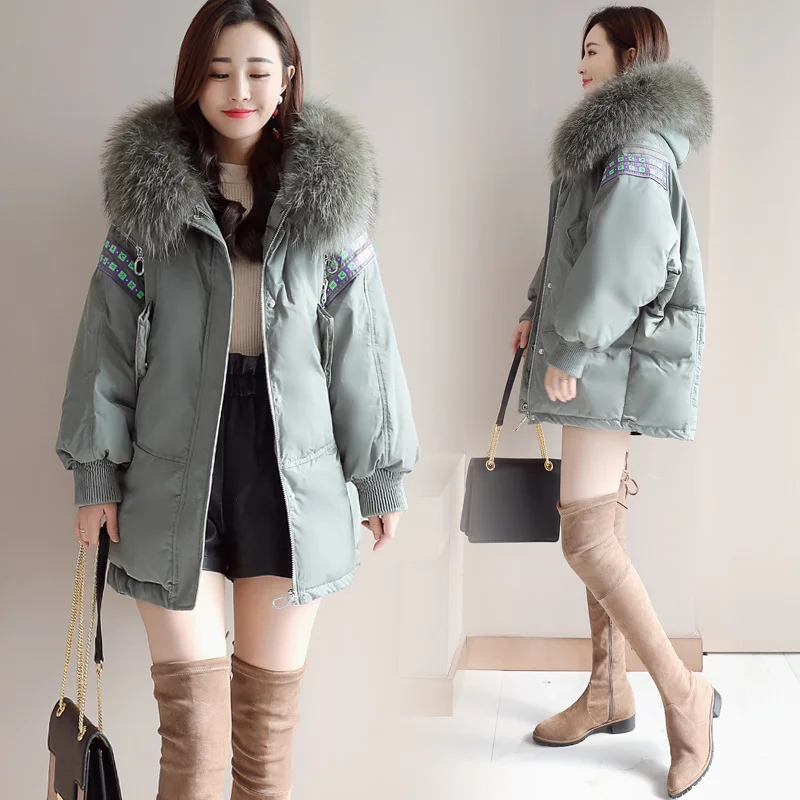 

Thick Warm Fashion Simple Versatile Cotton-padded Clothes/Cotton Coat 2018 Winter Comfortable Long Sleeve Women's Long