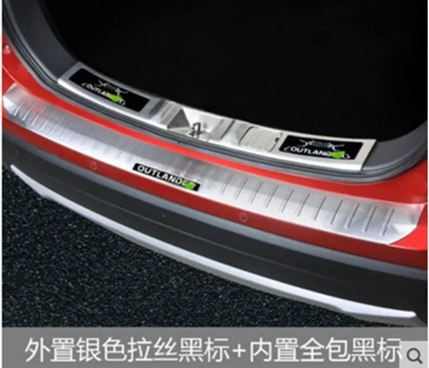 High-quality stainless steelbuilt-in+ external 2 pieces of trunk panel refit fast ship - Название цвета: Черный