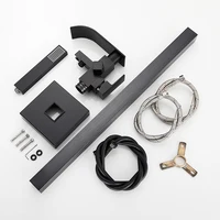 Rozin Matteสีดำอ่างอาบน้ำก๊อกน้ำสแควร์ยืนอ่างอาบน้ำก๊อกน้ำน้ำตกห้องน้ำก๊อกน้ำร้อนเย็นน้ำMixer Tap 6