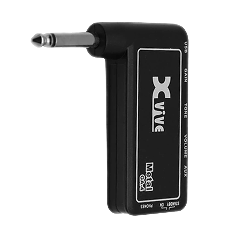 GA4 Metal Mini Portable Guitar Amp Rechargeable Electric Guitar Plug Headphone Amplifier