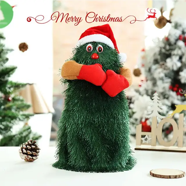 Funny Rotating Christmas Tree Music Dancing Singing Christmas Tree Dolls Santa Claus Toys For Home Decoration New Year Gifts 4