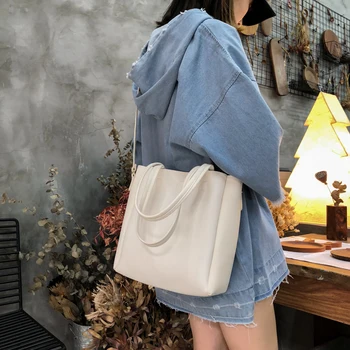 

Fashion Women's Pu Leather Handbags Luxury Lady Hand Shoulder Bags with Pocket Female Crossbody Messenger Bags Big Tote Sac Bols