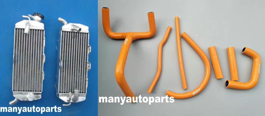 Для KTM LC4 620 625 640 660 Алюминий радиатор с оранжевым шлангом | Автомобили и мотоциклы