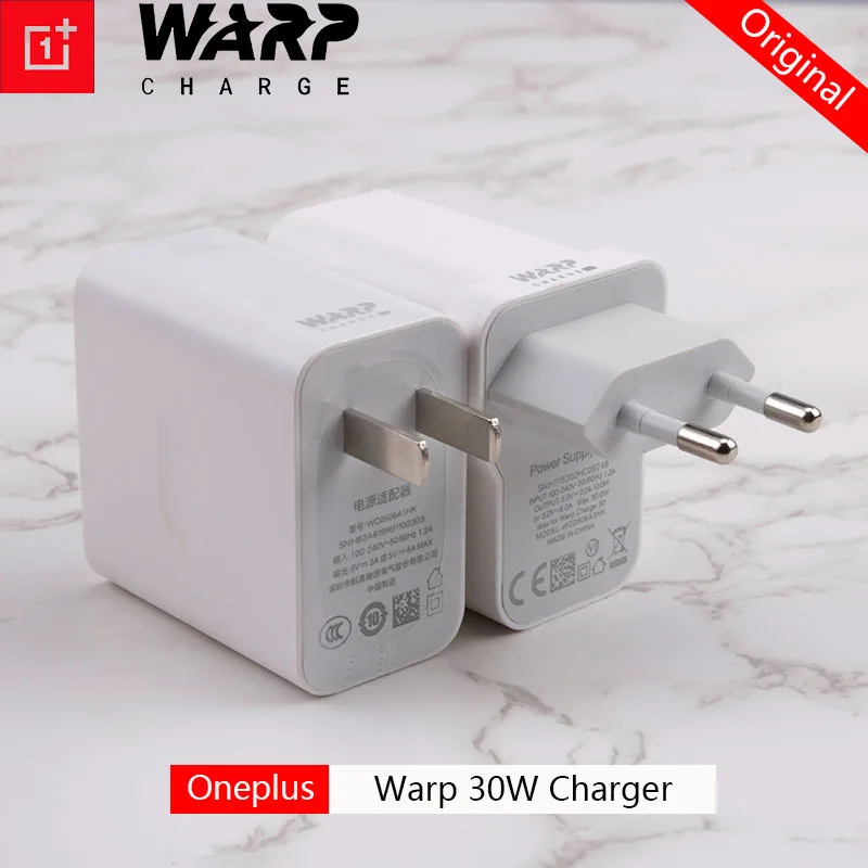 Оригинальное зарядное устройство для OnePlus 7T Pro 30W Warp Charger 6A Type-C Cable Dash Charge адаптер