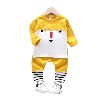 

New Spring Autumn Children Cotton Clothes Baby Boys Girls Cartoon T Shirt Pants 2Pcs/sets Toddler Casual Fashion Kids Tracksuits
