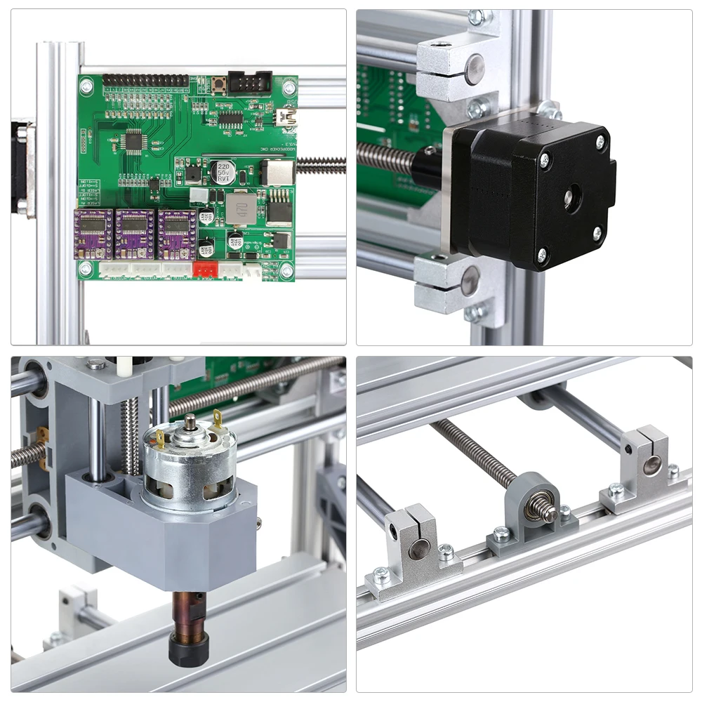 

Hot 5500mW Mini CNC DIY Wood Carving Milling Laser Engraving Machine for PCB PVC with ER11 Collet & Protective Glasses