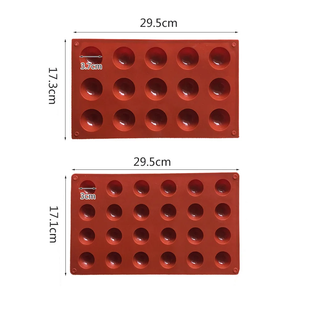 Полусферическая шоколадная форма для торта, Мусса 5,6, 8,15, 24, непрерывная, Полукруглая, силиконовая, пудинг, товары для дома, C132