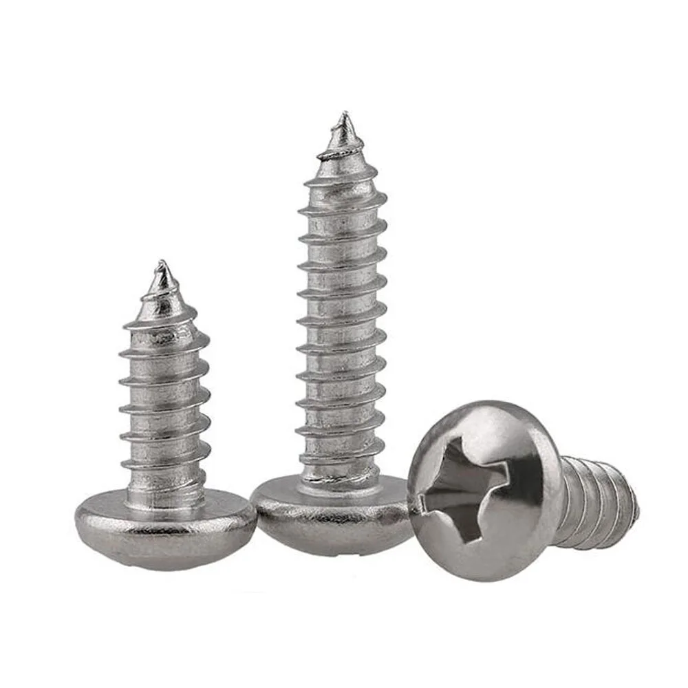 Wkooa Stainless Steel 304 M2.9 M3.5 M3.9 M4.2 Self Tapping Screws Round Head Phillips | Обустройство дома