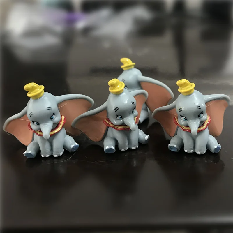 

100piece/lot 3cm very small dumbo Figures Dumbo Elephant Small PVC Action Figure Model Toy