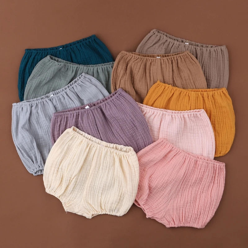 Infant Kids Harem Pants Cotton Shorts Newborn Baby Boys Girls Short Trousers PP Pants Diaper Covers Bloomers 0-18 months