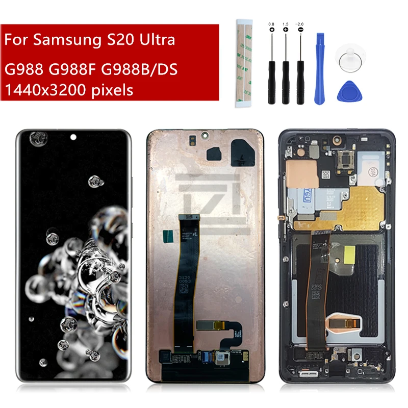 ЖК-дисплей для Samsung Galaxy S20 Ultra G988 G988F G988B/DS сенсорный экран с дигитайзером в сборе
