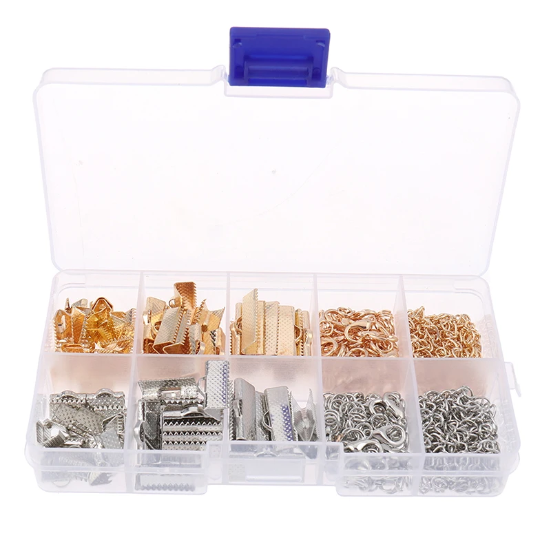 1 коробка металлические обжимные концевые застежки зажимы и соединительные для