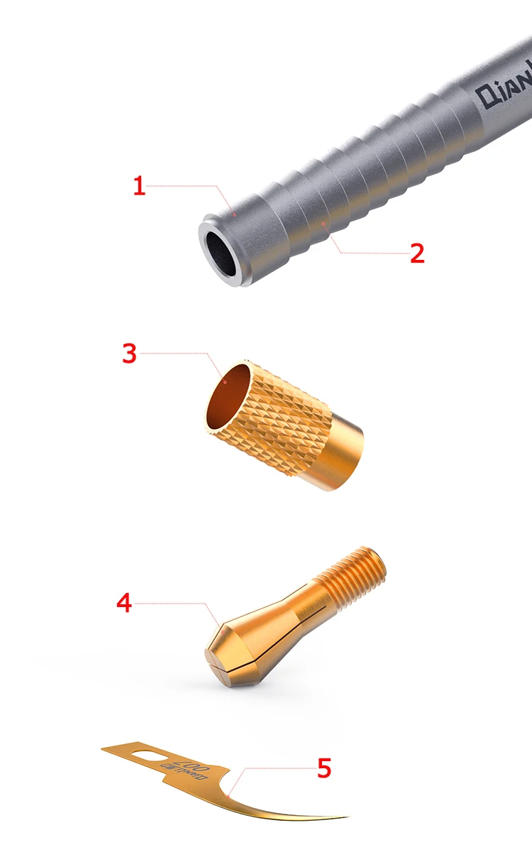 Glue remover knife blade tip is only 0.1mm Glue removal blade QIANLI 007 edge glue remover Double-headed shank FOR IPHONE