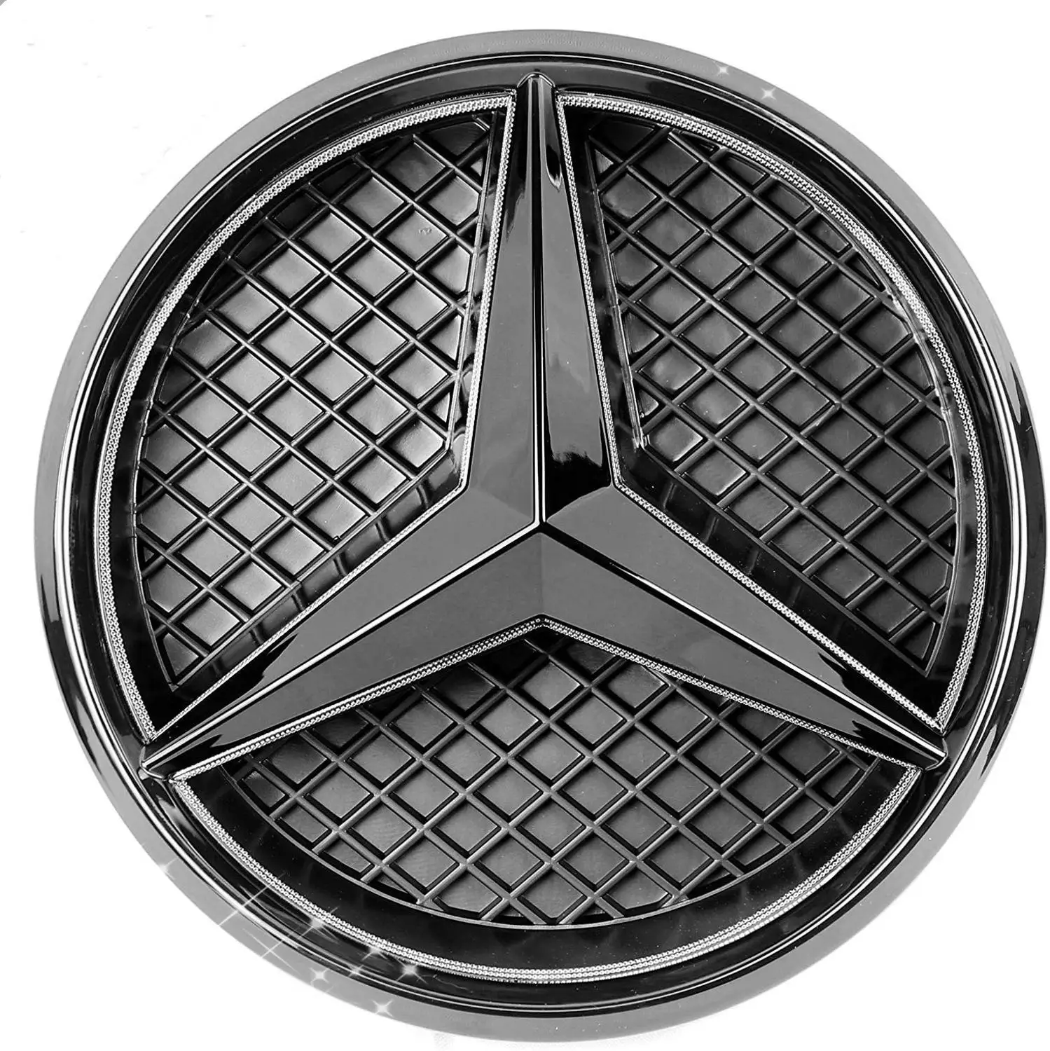 

White LED Illuminated Logo Car for Mercedes Benz 2013-2018 A/B/C/CLS/E/GLK/GL/R Series Center Front Badge Lamp Light