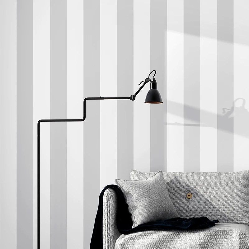 

Grey Nordic Wtite Vertical Strip Wall Papers Home Decor Living Room Bedroom Wallpaper Stripe Contact Paper