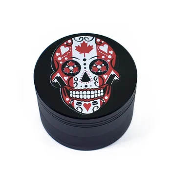 

New Creative 4 Layer Skull pattern Tobacco Spice Herb Grinders Smoke Grinders Cigarette Accessories Dropshipping