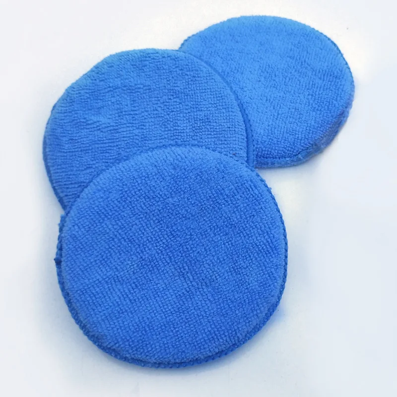 

New Car Waxing Sponge Cake Car Wash Sponge Block Plated Crystal Edge Sponge Polishing Round Sponge Wipe Car Accessories Tools