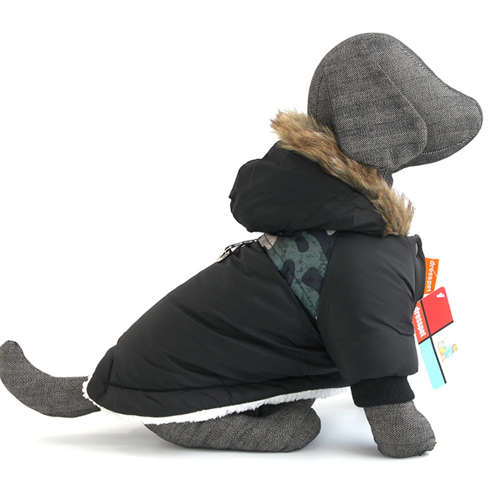 

S-XXL Fashion Pet Dog Sweater Autumn Winter Warm Hoodie Plush For Small Dogs Pets Puppy Coat Solid Color Waterproof Jacket,1PC