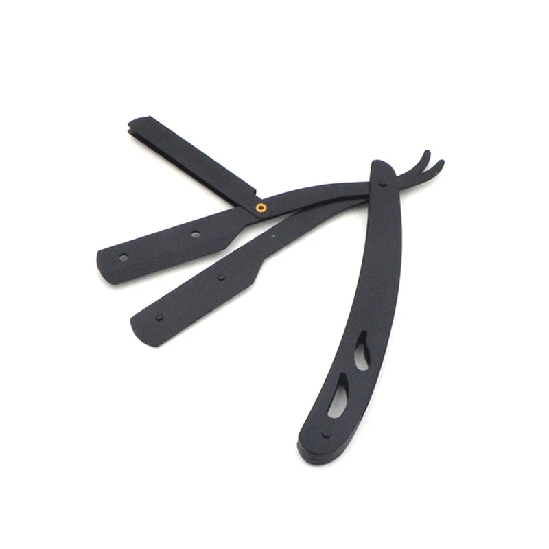 

2022 Razor Barber Face Razor Knife Black Shaving Folding Knives Men Shaver Razor Holder Hair Remove Tools Stainless Steel