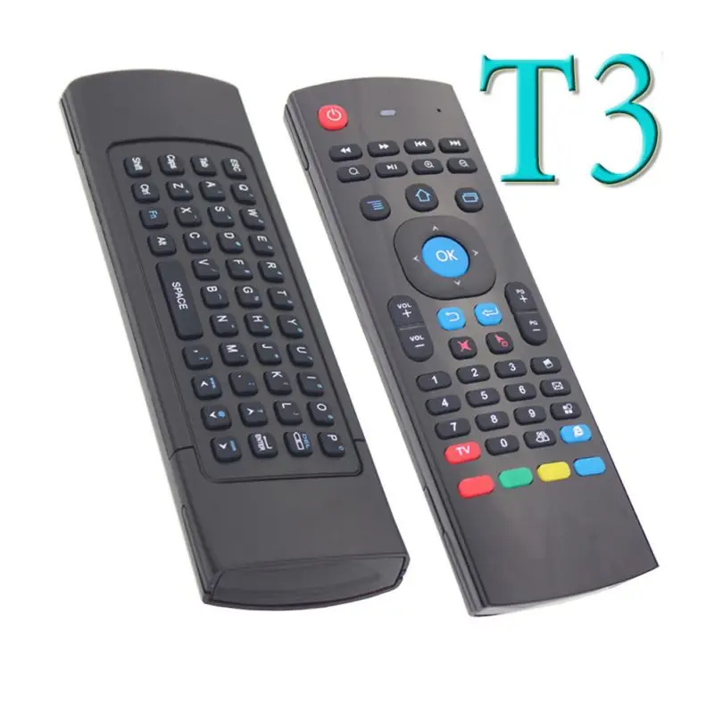  Color Mixed T3MC Full-Key Infrared Learning 3D Remote Controller Air Mouse Home Wireless Keyboard