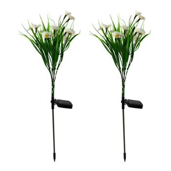 

2pcs Solar Lights Outdoor Waterproof Garden Wildflowers Lamp Lawn Solar Bollard Light Led Solar Stick Lights