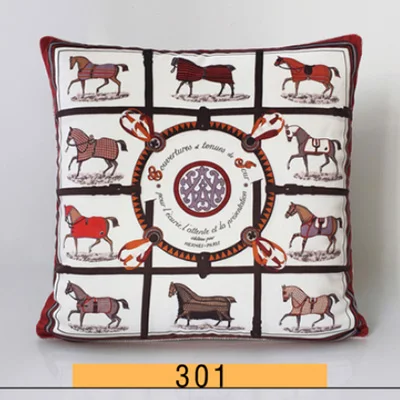 Европейский Винтажный домашний декор, Роскошный чехол для подушки, форма сквайра, декор "лошадь", диван, Бархатная подушка, сиденье, стул - Цвет: 1
