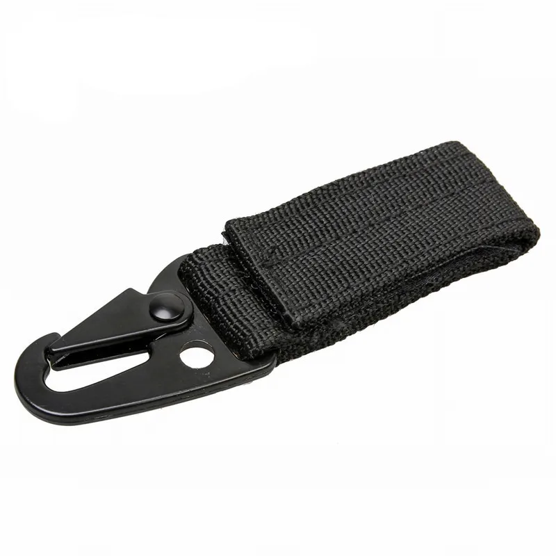 Molle Тактические аксессуар Пряжка нейлоновый крючок брелок Многоразовые клипсы Быстрый выпуск Открытый военный инструмент охотничьего снаряжения - Цвет: Black