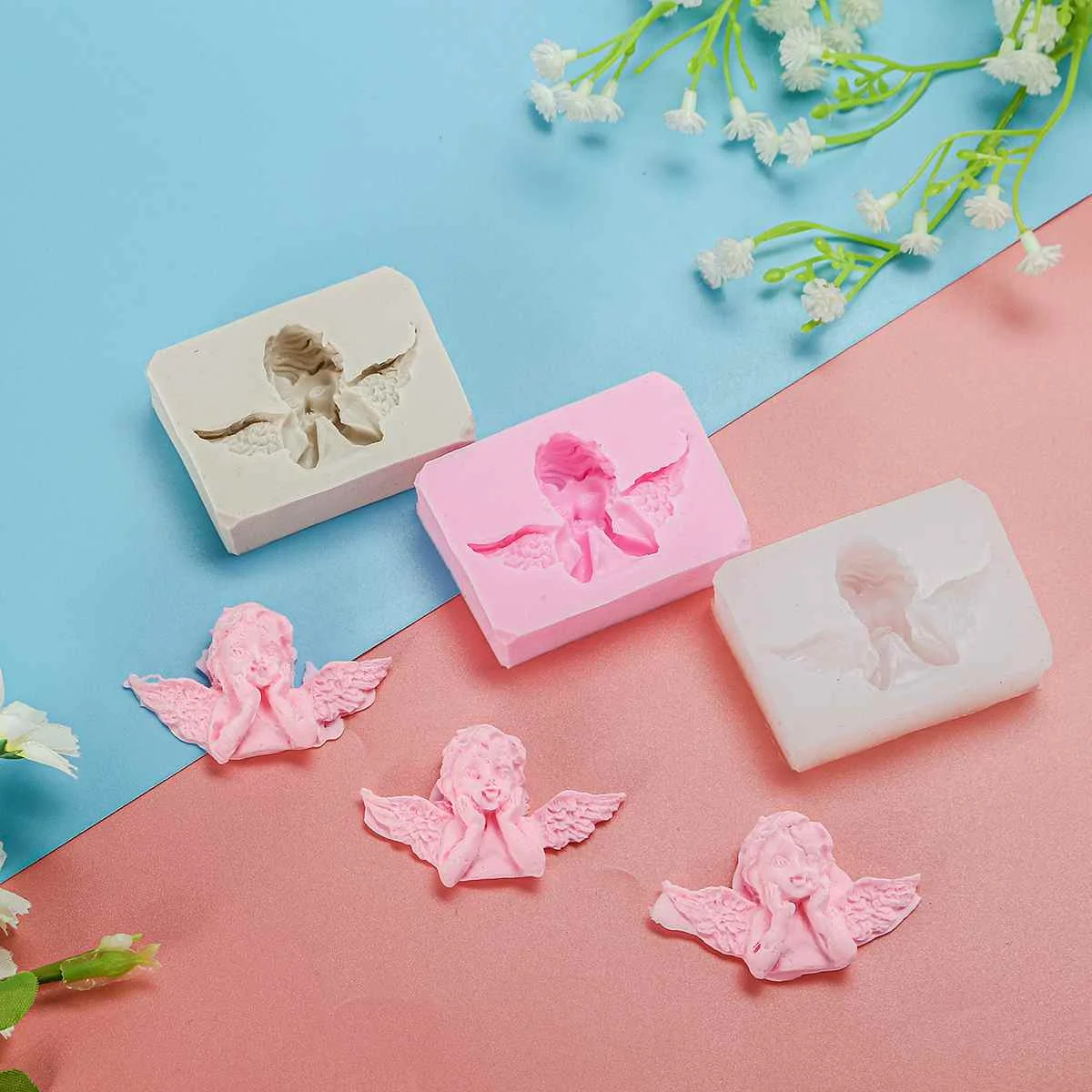 3D DIY милый ангел детская форма силиконовая форма для выпечки украшения торта инструменты Конфеты шоколадная глина ледяное желе формы для выпечки