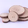 3-16cm Natural Round Wood Slices Cup Mat Circles Tree Bark Log Annual Ring  for DIY Crafts Wedding Party Painting Decoration ► Photo 3/6