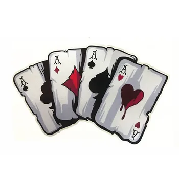 

Car Sticker Cartoon Playing Cards A PVC Decal Colored Graphic Decoration Motorcycle Auto Accessories Styling