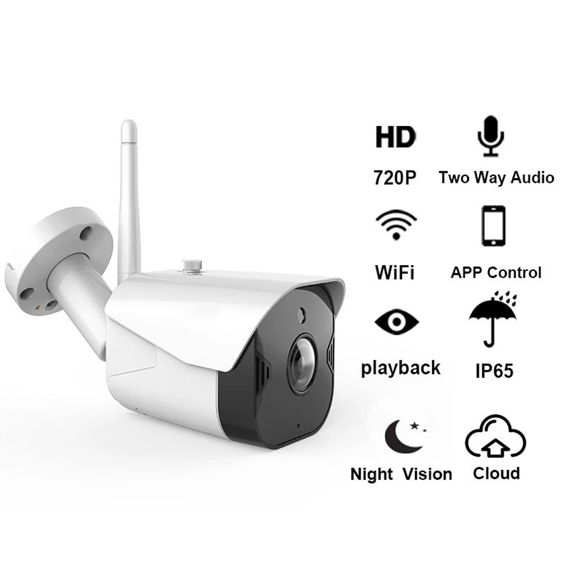 

1080P HD IP Camera Wireless Remote Security Camera WiFi Home Surveillance Camera Two-Way Audio Night Vision Outdoor Waterproof