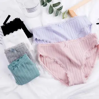 

Cotton Panty 3Pcs/lot Solid Women's Panties Comfort Underwear Skin-friendly Briefs Women Sexy Low-Rise Panty Intimates