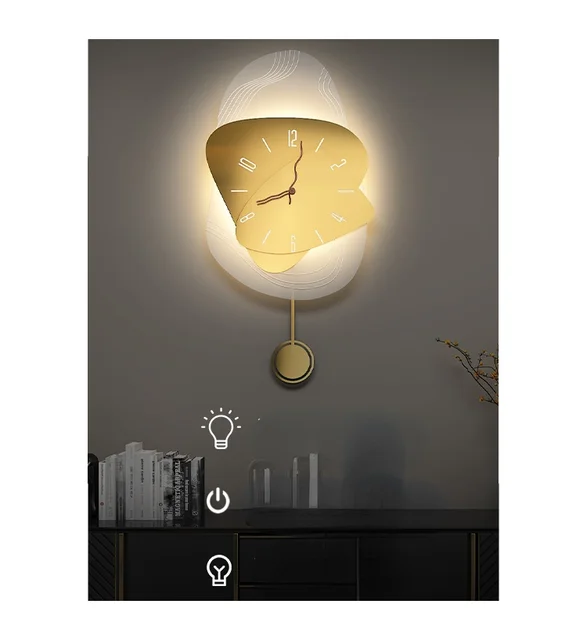 Modern Minimalist Light Luxury Wall Clock with Light 3