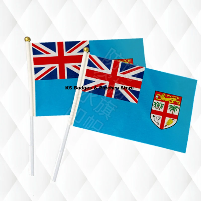 Fiji тканевые флаги 14*21 см с пластиковым ручным KS-0060