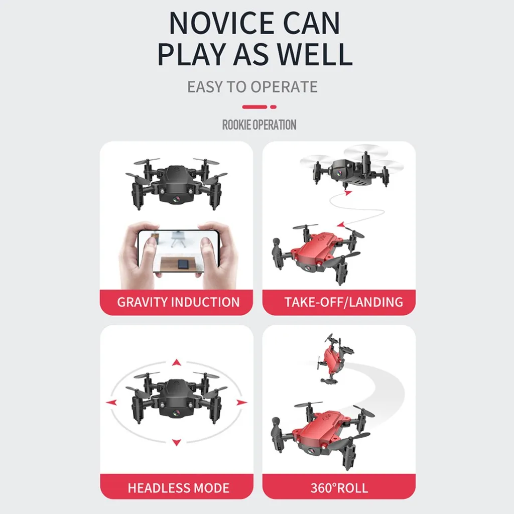 H16 2,4G 4K HD камера Квадрокоптер WiFi fpv высота удержания Складной Микро Карманный Дрон с селфи Квадрокоптер дети игрушки Jouets# J