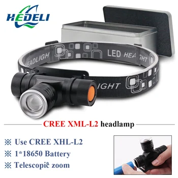 

Mini LED Head Lamp CREE XM L2 Headlight Zoom Head Light Rechargeable USB Headlamp Flashlight Camping Hunting 18650 Battery