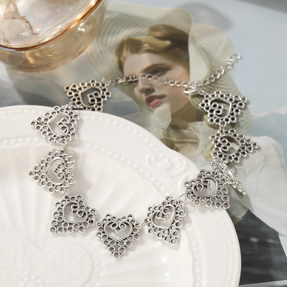 Kpop Heart Chain Choker Necklace For Women collar Goth Necklaces Aesthetic Jewellery Christmas Party Girl halloween New Chocker - Image 5