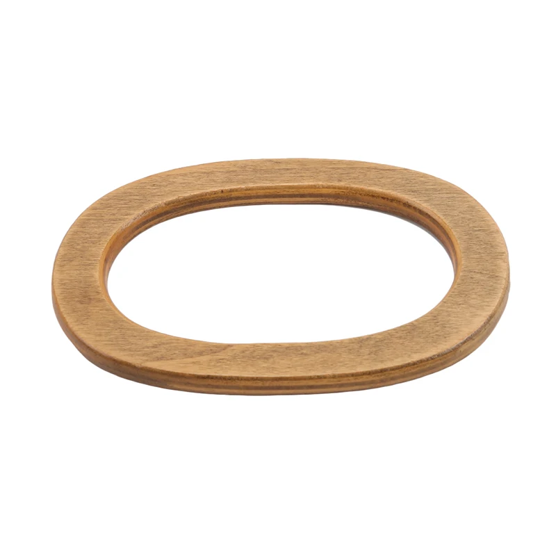 Oval Shape 2 Pieces Of Wood Bag Handle Wooden Cloth Purse Frame Bag Parts Handles