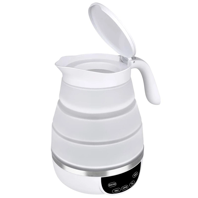 

Foldable Travel Electric Kettle, Collapsible Electric Kettle, Dual Voltage Auto Shift ,Temper Control Portable Travel Kettle, Sm