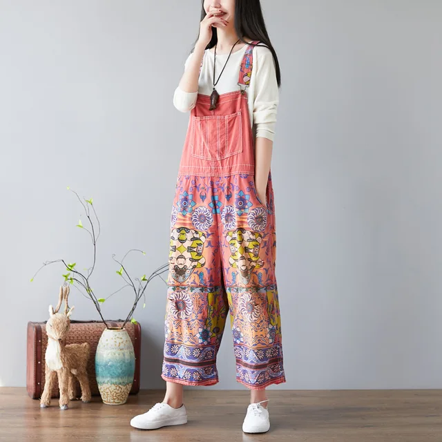 Wide Leg Dungarees with Pockets 11
