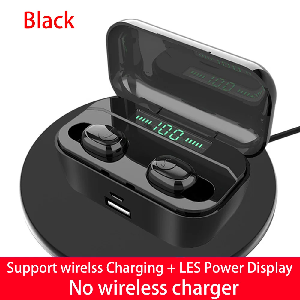 Wireless charging B 3500 мАч G6S Tws T1 Pro Fone De Ouvido Bluetooth 5,0 наушники беспроводные стерео бас наушники гарнитуры с микрофоном беспроводная зарядка - Цвет: Wireless charging B