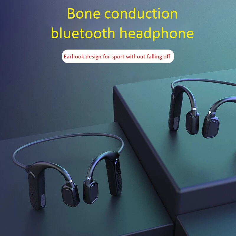 

Bone Conduction bluetooth earphone sport wireless headphones handsfree waterproof headset with Microphone for IOS android phones