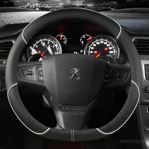  SAXTZDS Car DIY Steering Wheel Cover,Fit for Peugeot 208  2012-2018 2008 2013-2018 308 308sw 2014-2018 : Automotive