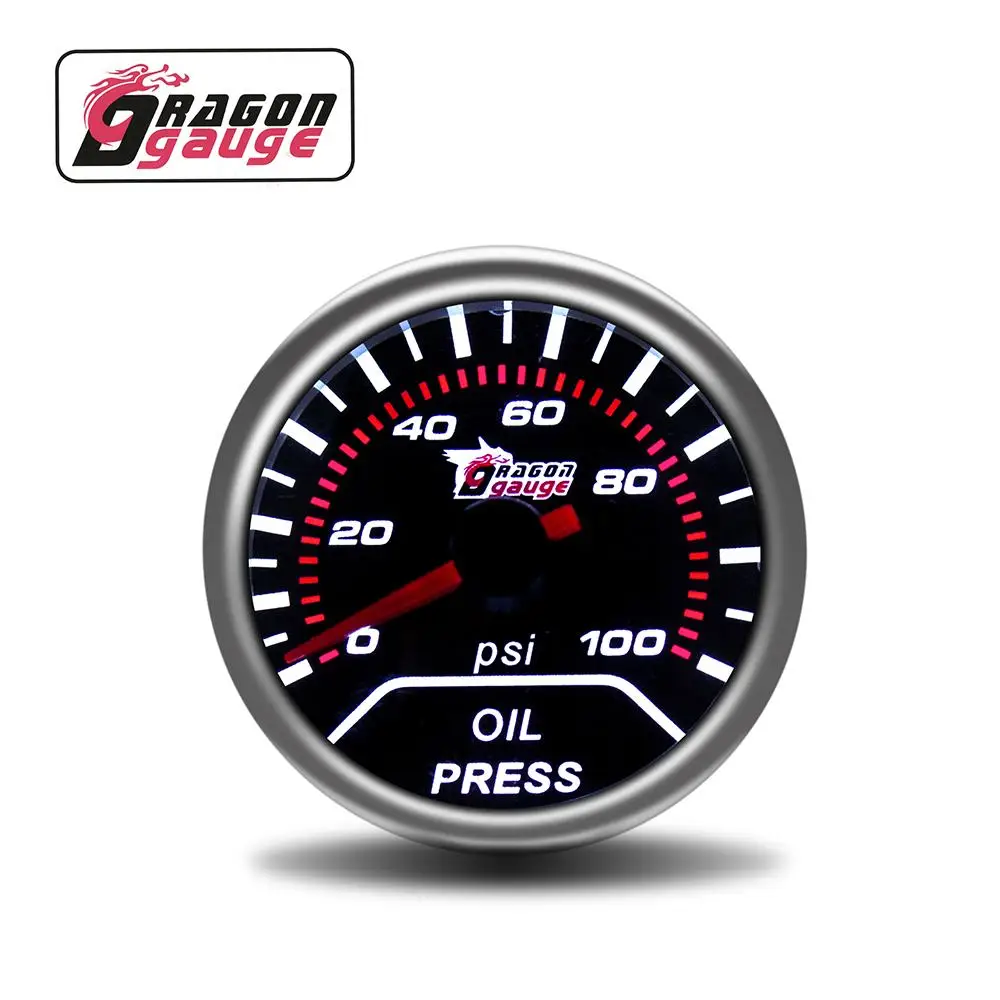 Грагон Калибр " 52 мм Boost GAUGE бар Psi температура выхлопных газов температура воды Температура масла OilPress воздушный датчик соотношения топлива вольтметр Тахометр - Цвет: Oil Pressure Gauge