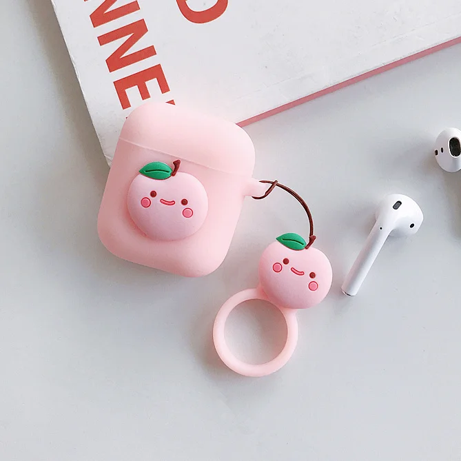 Фрукты Клубника персик авокадо наушники крышка для airpods 2 Чехол для Apple беспроводной Bluetooth наушники защитный чехол мягкий - Цвет: style 3