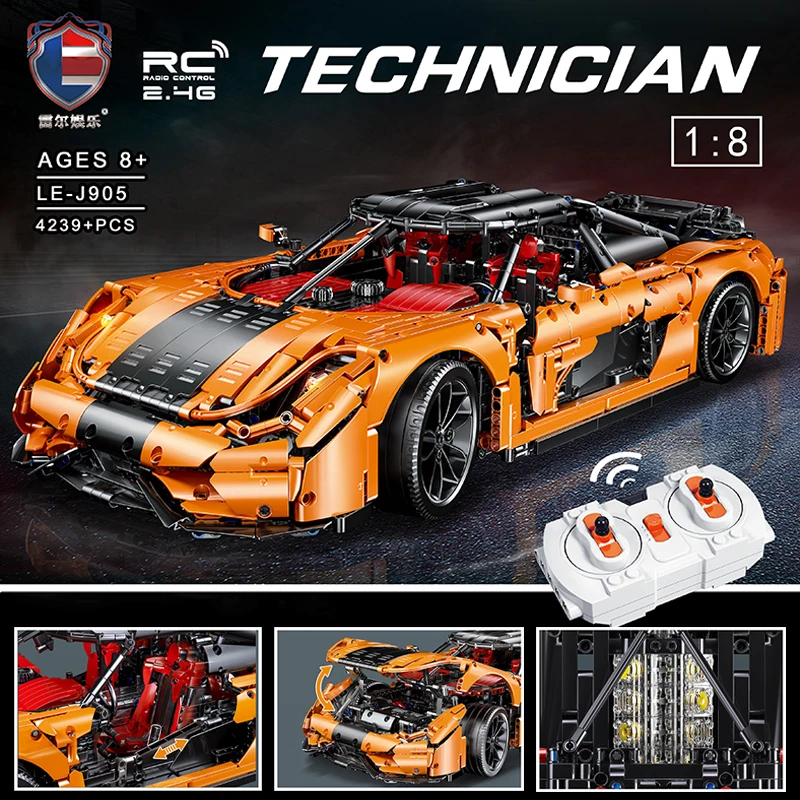 

Technic series Orange koenigseggs Raceing Car Model Kit Building Blocks Toys For Children Compatible Lepining Bricks Gifts