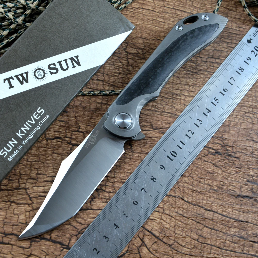 

Two Sun TS224 Folding M390 Steel Satin Finished Pocket Knives for Gift Outdoor Hunting Collections Survival EDC Tool